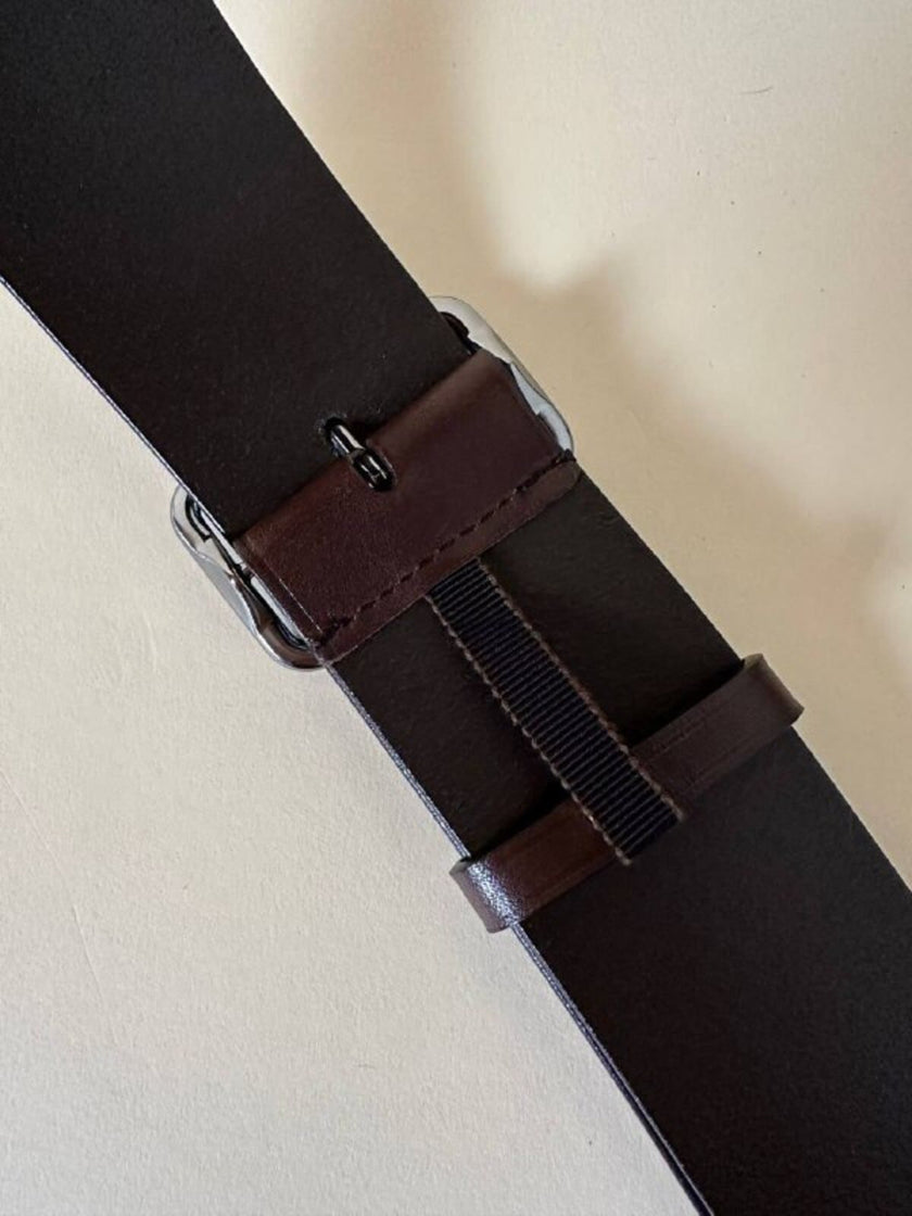 Cintura in pelle testa di moro “Jil Sander”