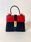 Mini bag modello Kelly in pelle multicolor Umberto Firenze