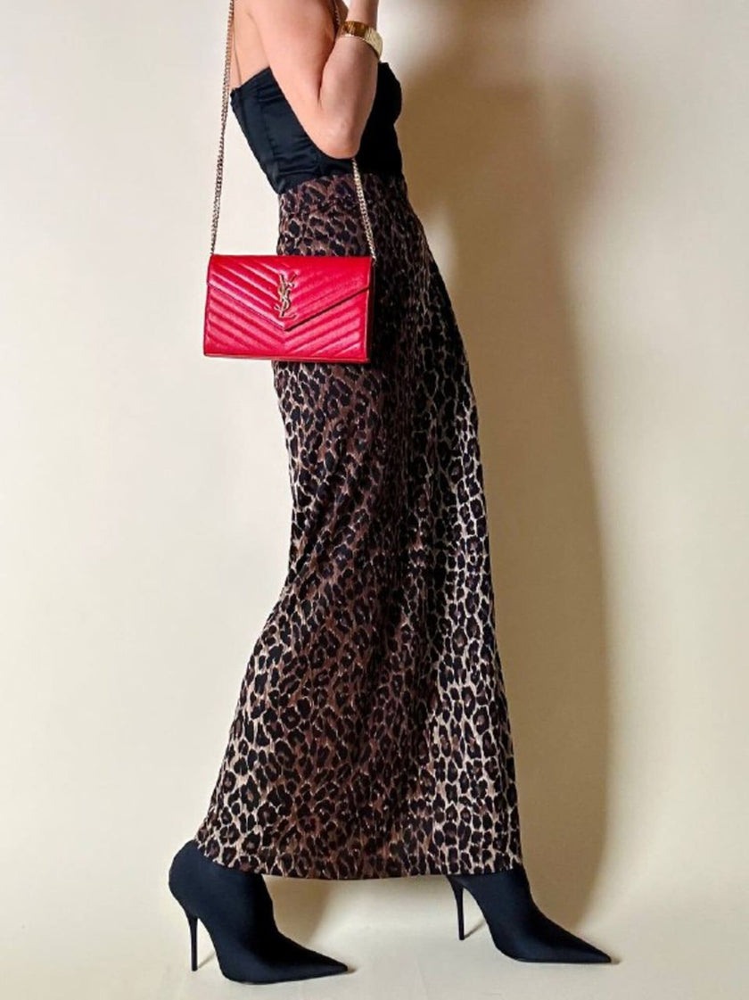 Gonna a portafoglio leopardata “Dolce & Gabbana”