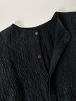 Blusa vintage Valentino Miss V in seta nera goffrata