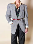 Blazer Yves Saint Laurent in rasato di lana principe di Galles