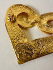 Spilla cuore oro in stile art déco “Yves Saint Laurent”