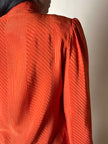 Camicia vintage Scherrer Boutique con nastro al collo in seta jacquard zucca