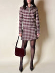Borsa hobo Furla in pelle verniciata bordeaux
