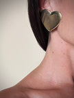 Maxi clip dorate a forma di cuore “Moschino”