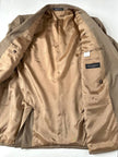 Blazer vintage Yves Saint Laurent in lana cachi doppiopetto con bottoni logati oro