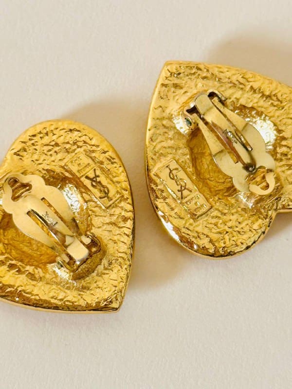 Maxi clip a cuore oro 