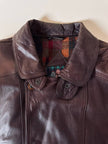 Bomber aviator in pelle color cioccolato “Laps”