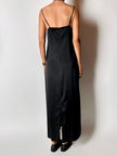 Slip dress Oscalito nero in raso di seta