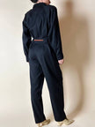 Jumpsuit vintage Yves Saint Laurent in lana nera