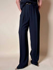 Pantalone nero con pince e piega “Yves Saint Laurent”
