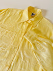 Camicia oversize in seta Jacquard giallo pastello “È Seta”