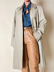 Camicia Fendissime in denim blu con bottoni  moneta da 10 lire