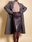 Cappotto Elena Miròin lana boutonné con motivo spinato