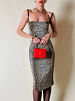 Mini bag in raso rosso “Versace Profumi”