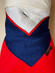 Foulard in seta bianco rosso e blu “Yves Saint Laurent”