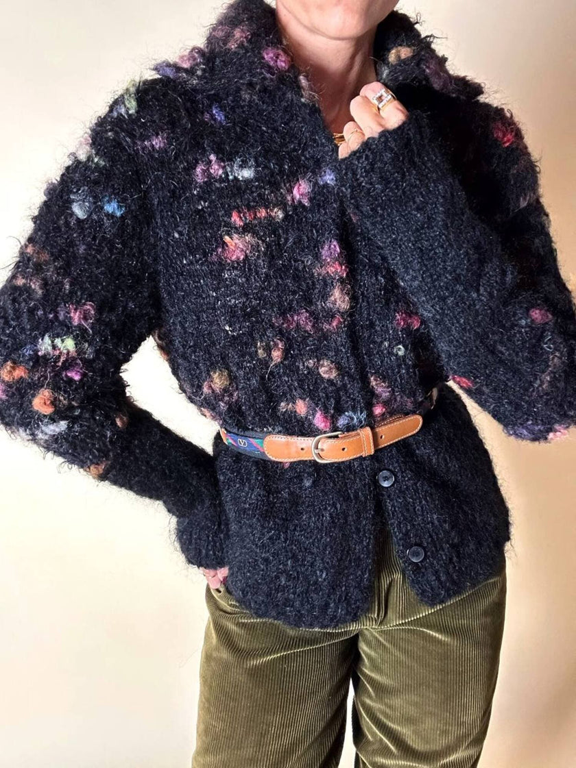 Cintura Valentino Garavani in pelle cuoio e tessuto con ribbons regimental logati