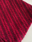 Cappottino in lana e mohair con fantasia a righe diagonali in due tonalità di rosso