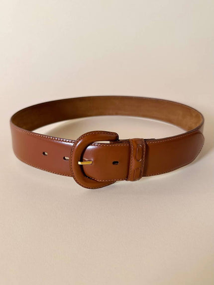 Cintura in pelle spazzolata color cuoio “Redwall”
