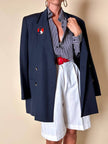 Blazer doppiopetto blu navy con bottoni dorati Grazia Bagnaresi