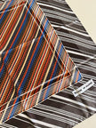 Foulard in seta Philippe De Villière con fantasia grafica multicolore