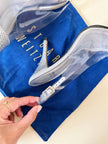 Slingback vintage a punta in plexi e strass argento Stuart Weitzman