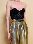 Bustier nero in pizzo macramè “La Perla”
