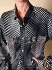 Camicia Missoni vintage in caldo cotone fantasia optical