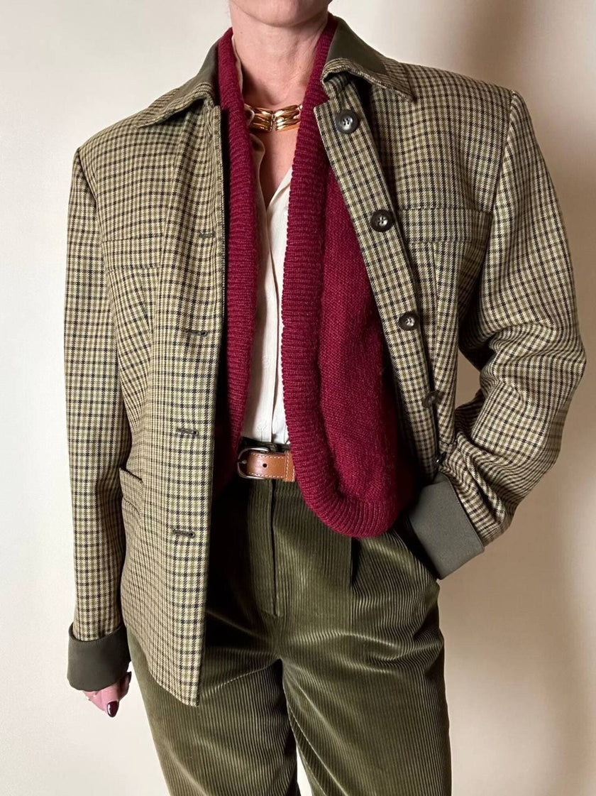 Gilet Yves Saint Laurent Tricot in lana Borgogna