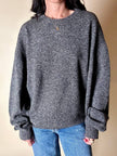 Maglione vintage Ballantyne modello oversize in lana grigio mélange