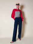 Blusa Yves Saint Laurent Variation in pura seta rossa