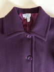 Cappottino oversize in lana color prugna Confezioni Adri