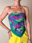 Pañuelo con estampado floral multicolor “Yves Saint Laurent”