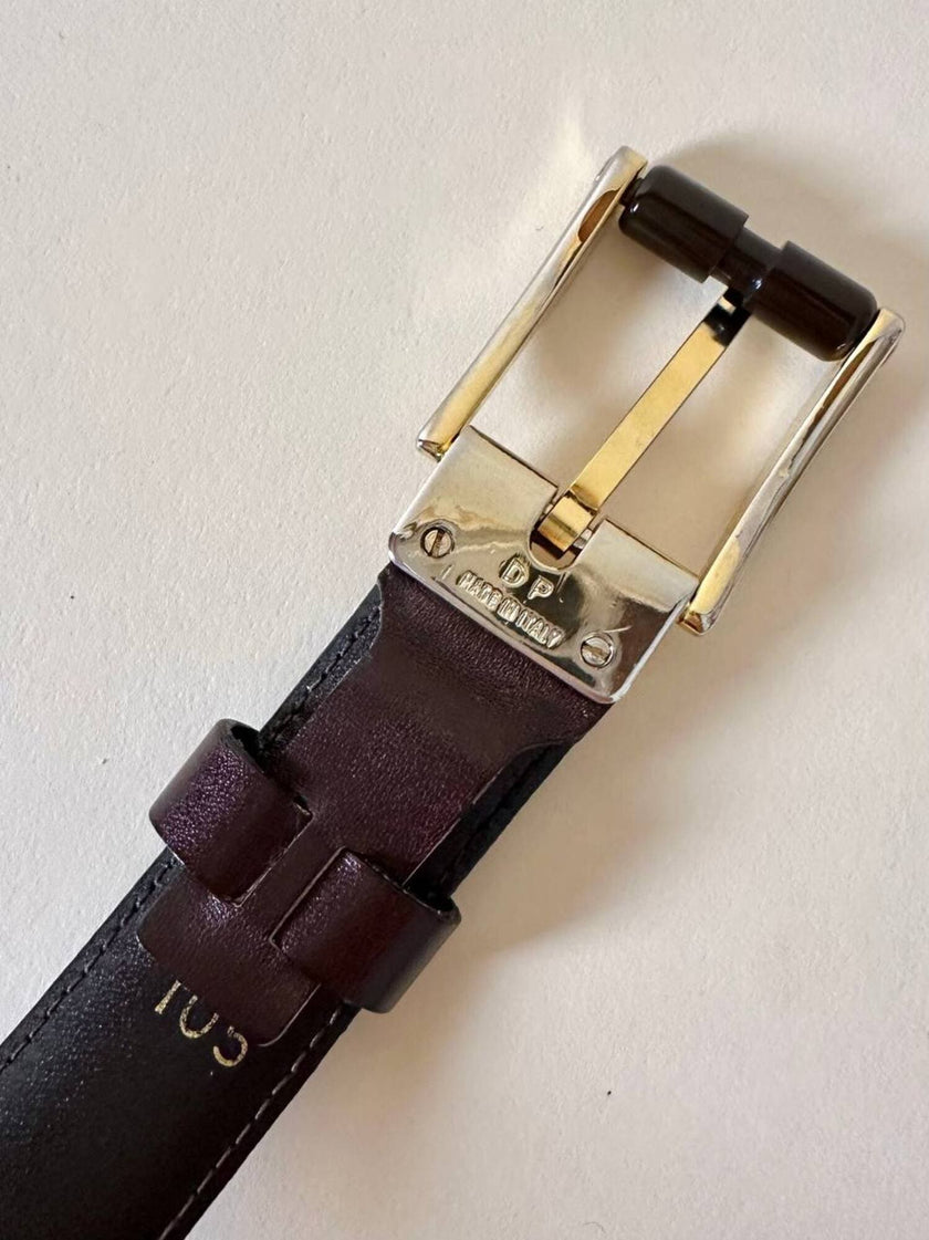 Vintage-Gürtel von Yves Saint Laurent aus dunkelbraunem Leder
