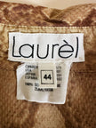 Camicia Laurèl in seta fantasia pitone nei toni del crema e marrone chiaro