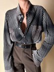 Camicia Missoni vintage in caldo cotone fantasia optical