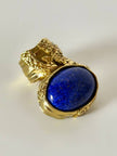 Anello Yves Saint Laurent Arty Ring con cabochon blu effetto Lapislazzuli