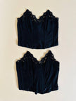 Bustier nero con dettaglio in pizzo 