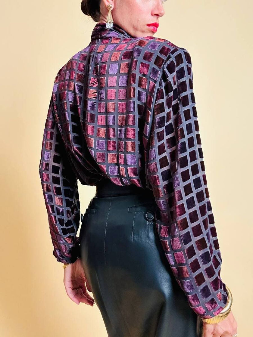 Camicia sartoriale in velluto dévoré