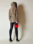 “Yves Saint Laurent” faux fur leopard print parka
