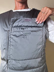 Gilet tecnico imbottito in nylon argento “Fendissime”