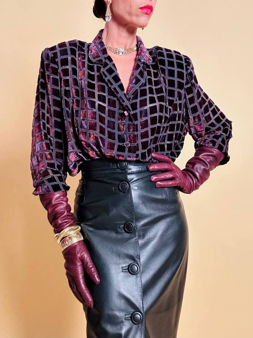 Camicia sartoriale in velluto dévoré
