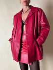 Giacca in pelle rossa