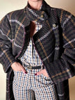 Cappotto lungo in pura lana vergine  fantasia tartan Fashion By Classic