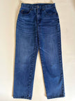 Jeans Yves Saint Laurent Vintage Boy-Friend in Denim Blu Scuro Slavato