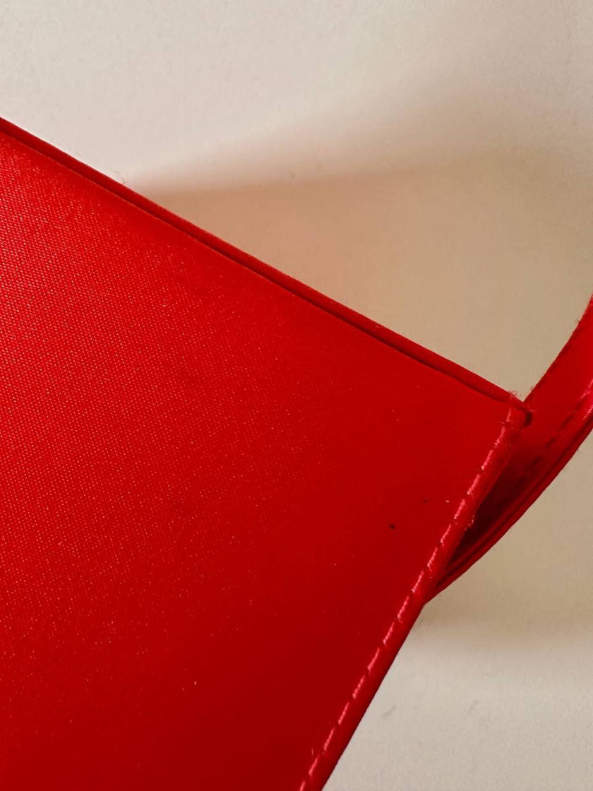 Mini bag in raso rosso “Versace Profumi”