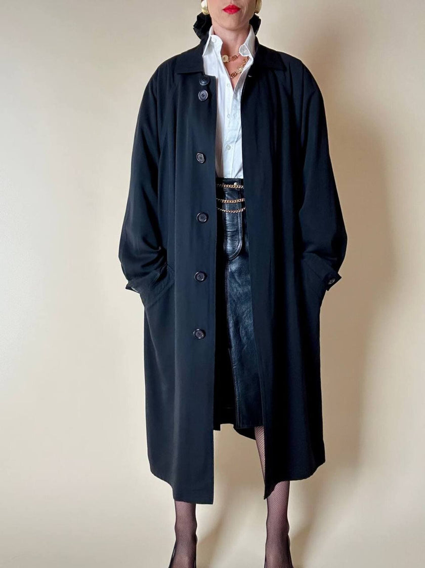Soprabito oversize nero “Gianni Versace”