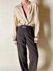 Vintage-Gürtel von Yves Saint Laurent aus dunkelbraunem Leder