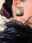 Maxi clip oro con logo “Yves Saint Laurent”