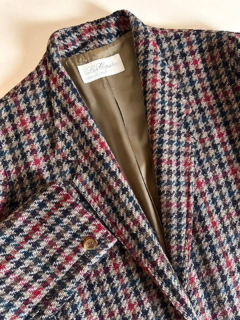 Les Copains houndstooth wool blazer